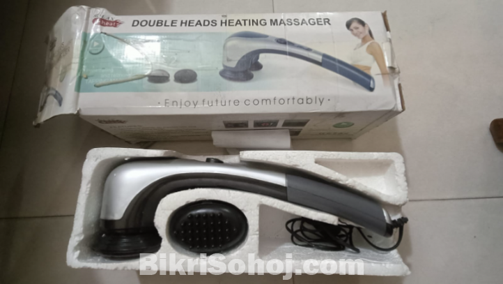 Double head heating massager